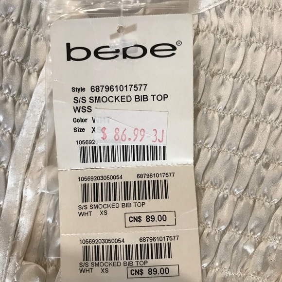 Bebe blouse with ties and embroidery peplum style - Picture 4 of 6